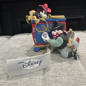 Walt Disney Cowboy Mickey Mouse Bank And Bad Peg Leg Pete Safe